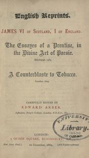 Cover of The essayes of a prentise, in the divine art of poesie. Edinburgh. 1585 by King James VI and I