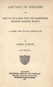 Front cover of Captains of industry by James Parton