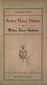 Front cover of Arthur Henry Hallam by William Ewart Gladstone
