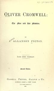 Front cover of Oliver Cromwell by J. Allanson Picton