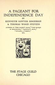Cover of A pageant for Independence Day by Kenneth Sawyer Goodman