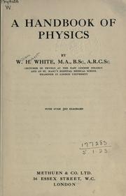 Front cover of A handbook of physics by William Herbert White