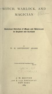 Front cover of Witch, warlock, and magician by W. H. Davenport Adams