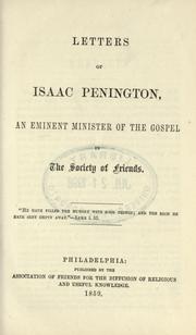 Cover of Letters of Isaac Penington by Isaac Penington