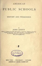 Cover of American public schools by John Swett
