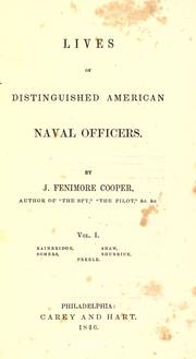 Front cover of Lives of distinguished American naval officers by James Fenimore Cooper