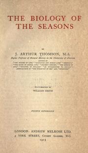 Cover of The biology of the seasons by J. Arthur Thomson