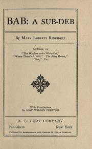 Front cover of Bab : a sub-deb by Mary Roberts Rinehart