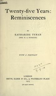 Cover of Twenty-five years by Katharine Tynan