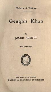 Cover of Genghis Khan by Jacob Abbott