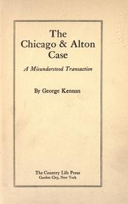 Front cover of The Chicago & Alton case by George Kennan