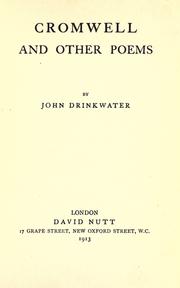 Cover of Cromwell by Drinkwater, John