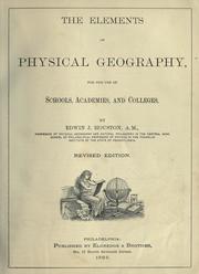 Front cover of The elements of physical geography by Edwin J. Houston