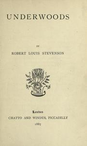 Cover of Underwoods by Robert Louis Stevenson