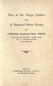 Front cover of Plea of the Negro soldier by Charles Frederick White
