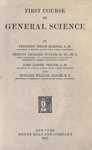 Cover of First course in general science by Frederic Delos Barber