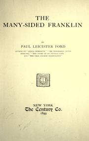 Front cover of The many-sided Franklin by Paul Leicester Ford