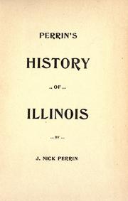 Front cover of Perrin's history of Illinois by J. Nick Perrin