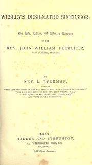 Cover of Wesley's designated successor by Luke Tyerman
