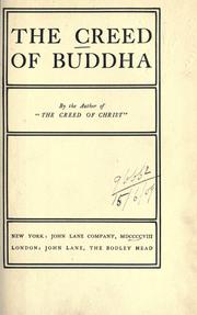 Front cover of The creed of Buddha by Unknown