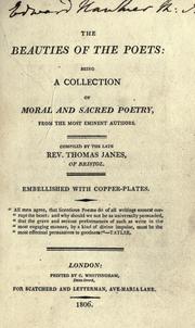 Front cover of The beauties of the poets by Thomas Janes