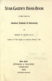 Front cover of Star-gazer's hand-book by Henry William Elson