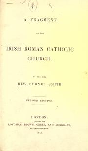 Cover of A fragment on the Irish Roman Catholic church by Sydney Smith
