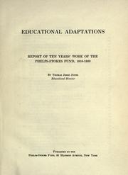 Cover of Educational adaptations by Phelps-Stokes Fund.
