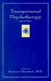 Front cover of Transpersonal Psychotherapy (SUNY Series in the Philosophy of Psychology) (S U N Y Series in the Philosophy of Psychology) by Seymour Boorstein