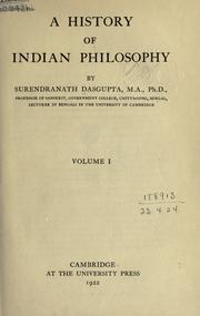 Cover of A history of Indian philosophy by Dasgupta, Surendranath