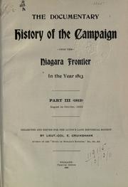 Front cover of The documentary history of the campaign upon the Niagara frontier .. by Lundy's Lane Historical Society
