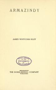 Front cover of Armazindy by James Whitcomb Riley