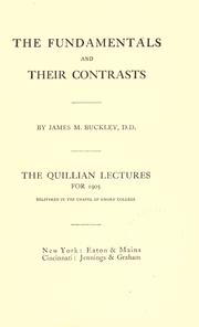 Front cover of The fundamentals and their contrasts by J. M. Buckley