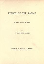 Front cover of Lyrics of the lariat by N. K. Griggs