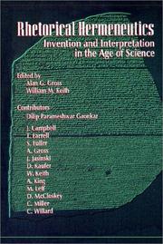 Cover of Rhetorical hermeneutics by Alan G. Gross