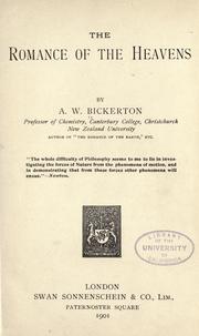 Front cover of The romance of the heavens by A. W. Bickerton