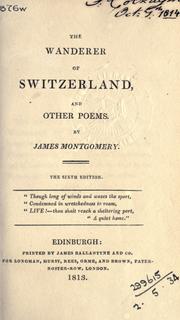 Cover of The wanderer of Switzerland, and other poems by Montgomery, James