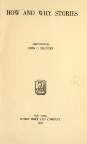 Cover of How and why stories by John Casper Branner