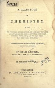 Cover of A class-book of chemistry by Edward Livingston Youmans