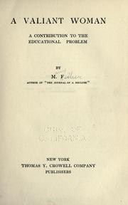 Front cover of A valiant woman by Mary Fisher