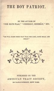 Front cover of The boy patriot by Edward Sylvester Ellis