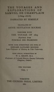 Front cover of The voyages and explorations of Samuel de Champlain, 1604-1616 by Samuel de Champlain