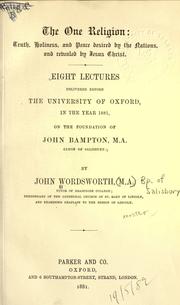 Cover of The one religion by Wordsworth, John