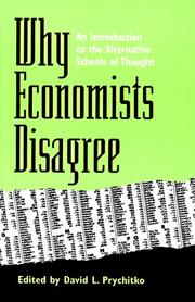 Front cover of Why Economists Disagree by David L. Prychitko