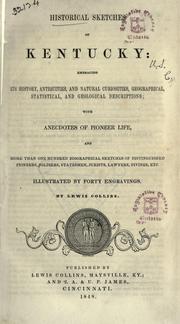 Front cover of Historical sketches of Kentucky by Lewis Collins