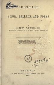 Cover of Scottish songs, ballads and poems by Hew Ainslie