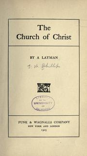 Cover of The church of Christ by Thomas Wharton Phillips