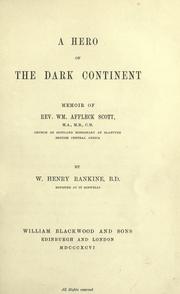 Front cover of A hero of the Dark Continent by W. Henry Rankine