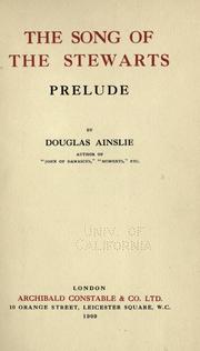 Cover of The song of the Stewarts by Ainslie, Douglas