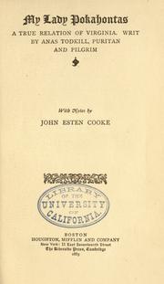 Front cover of My lady Pokahontas by John Esten Cooke